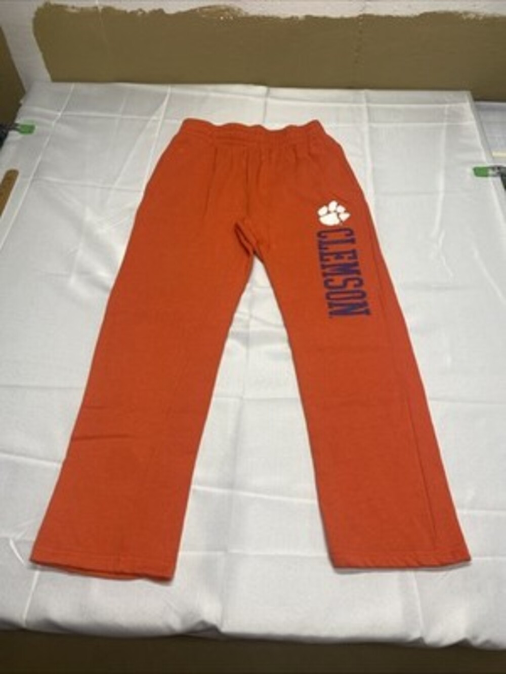 Colosseum Men's Clemson Tigers Fleece Orange Sweatpants! Size Small!